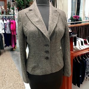 Ann Taylor Size 6 Gray Wool Jacket - Pre-owned